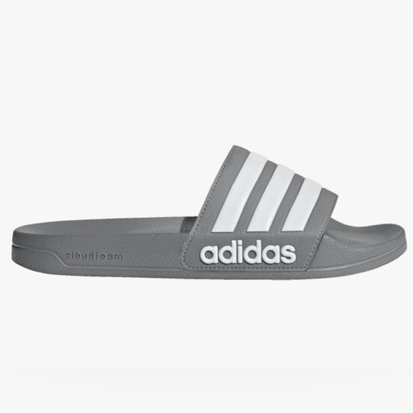 adidas Other - NWT, Men's Adidas Adilette Shower Slides Grey/White, Sz 11